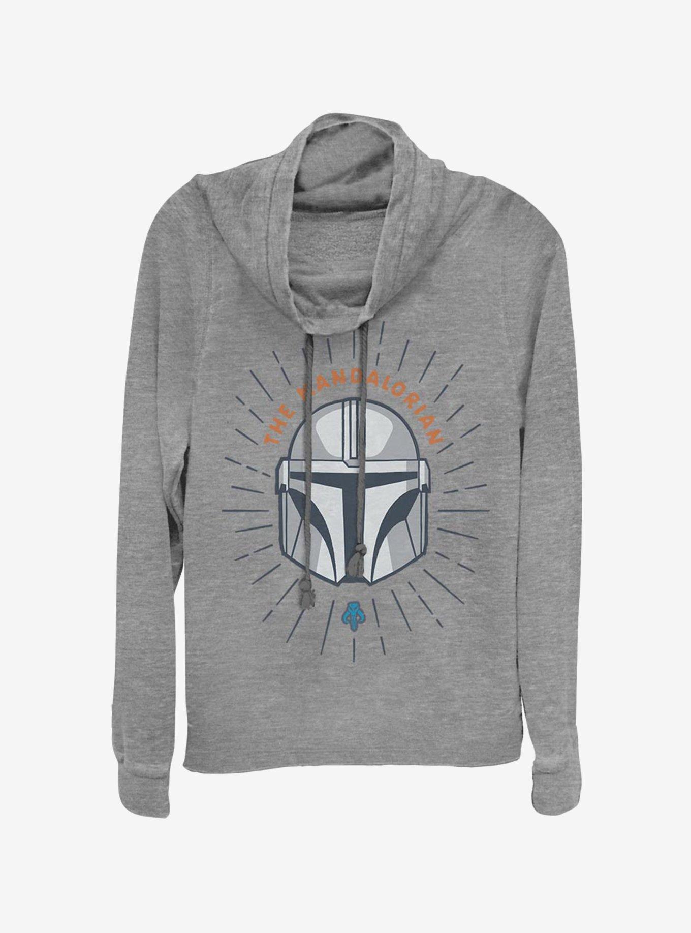 Star Wars The Mandalorian Simple Shield Cowlneck Long-Sleeve Womens Top, , hi-res