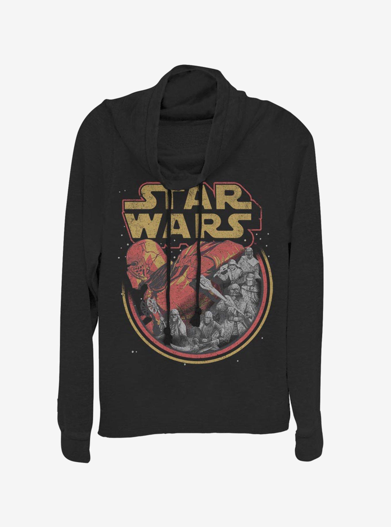 Star Wars Episode IX The Rise Of Skywalker Retro Villains Cowlneck Long-Sleeve Womens Top, , hi-res