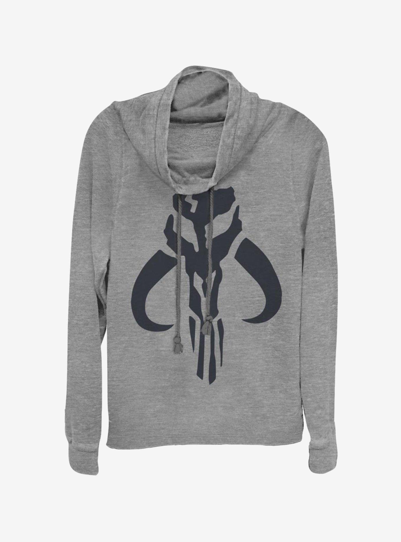 Star Wars The Mandalorian Simple Symbol Cowlneck Long-Sleeve Womens Top, , hi-res