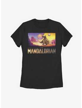 Star Wars The Mandalorian Colorful Mandalorian Landscape Womens T-Shirt, , hi-res