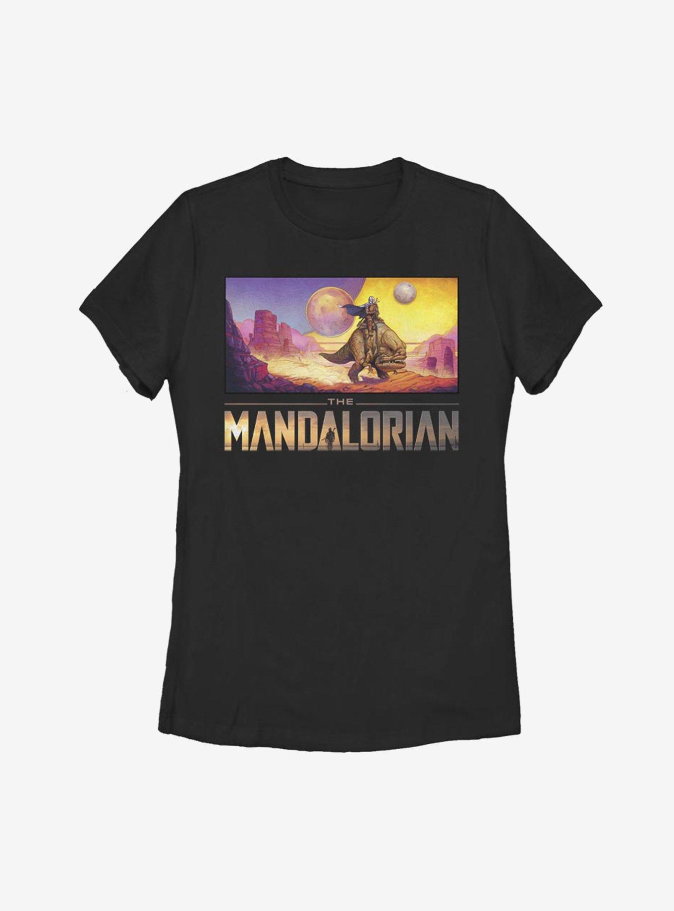Star Wars The Mandalorian Colorful Mandalorian Landscape Womens T-Shirt, , hi-res