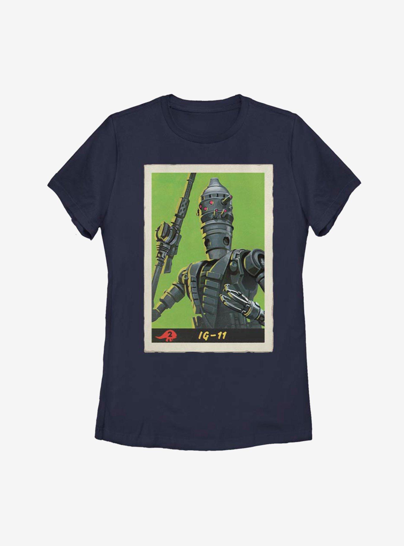 Star Wars The Mandalorian IG-11 Poster Womens T-Shirt, NAVY, hi-res