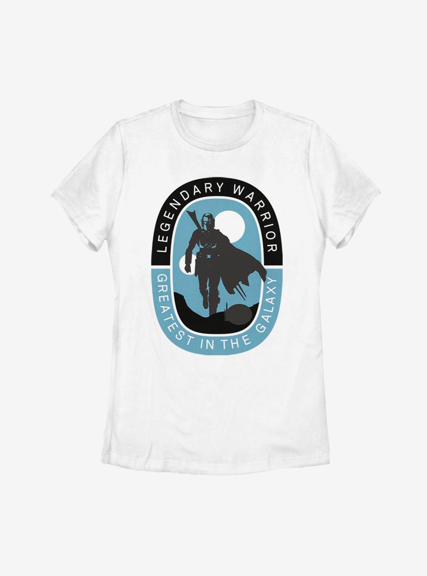 Star Wars The Mandalorian Legendary Warrior Womens T-Shirt, WHITE, hi-res