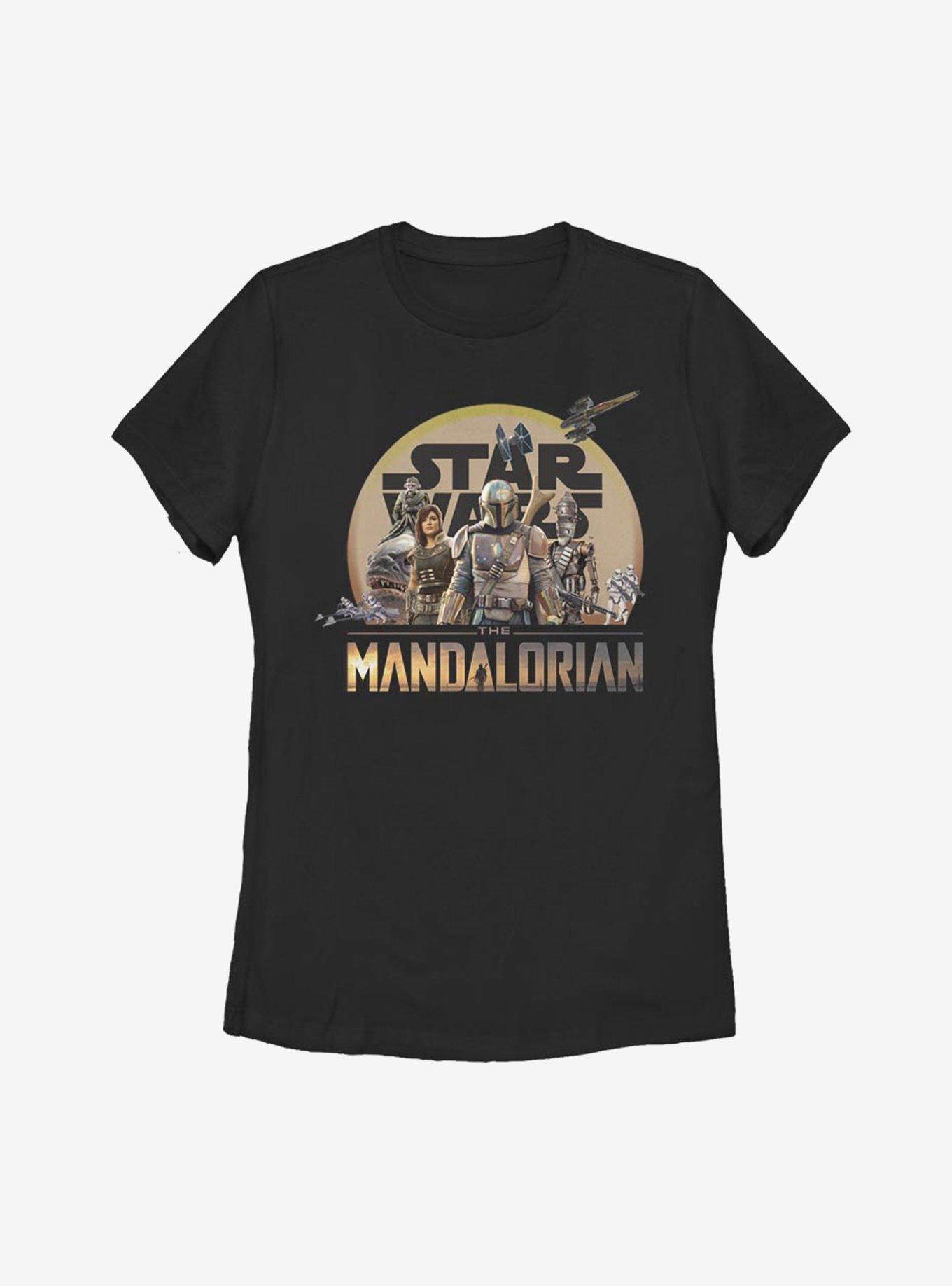 Star Wars The Mandalorian Charcter Action Pose Womens T-Shirt, , hi-res