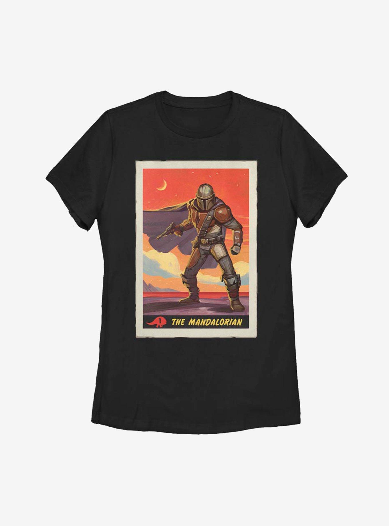 Star Wars The Mandalorian Retro Poster Womens T-Shirt, , hi-res