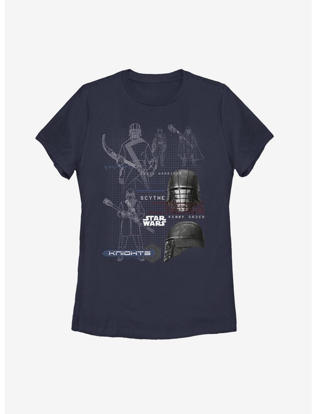 Star Wars Episode IX The Rise Of Skywalker Kylo Ren Maps Womens T-Shirt, NAVY, hi-res