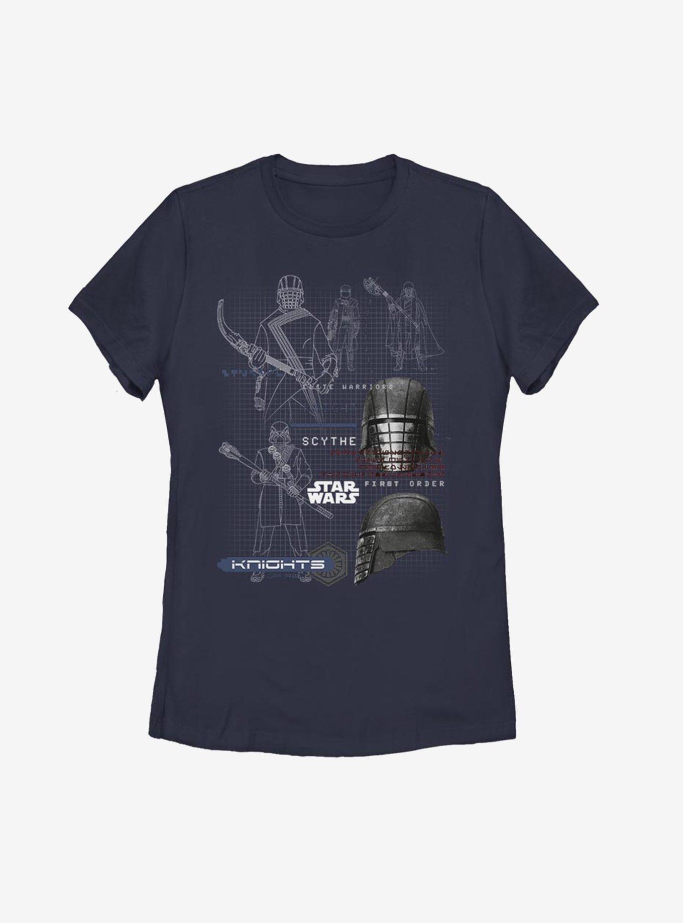 Star Wars Episode IX The Rise Of Skywalker Kylo Ren Maps Womens T-Shirt, NAVY, hi-res