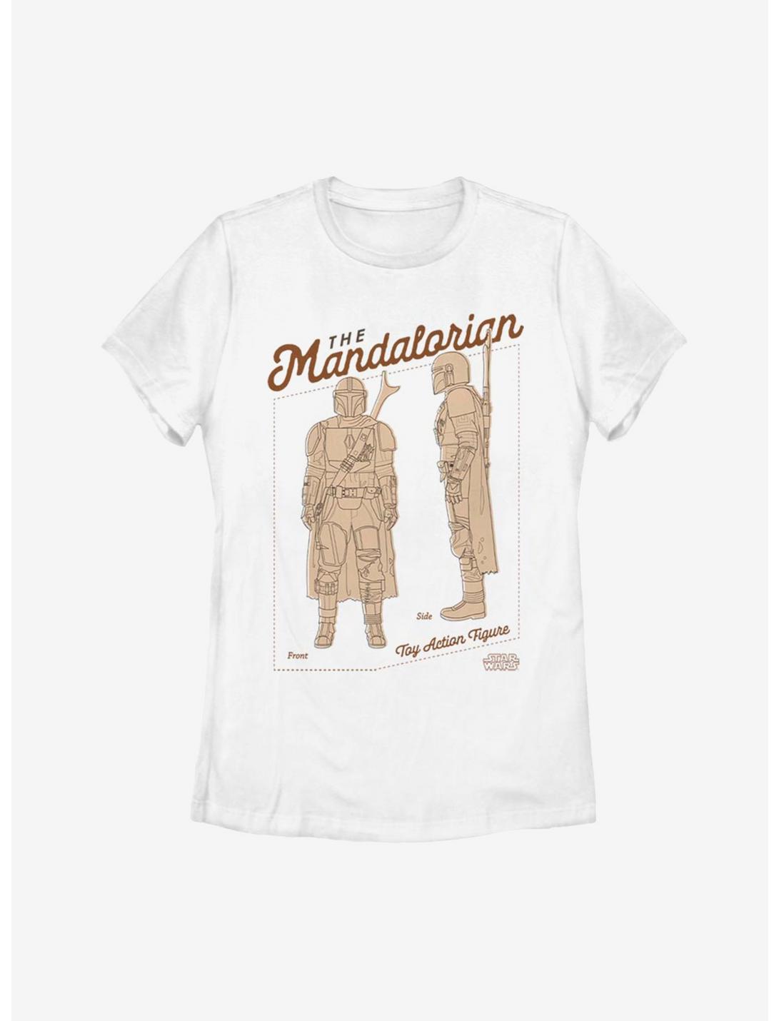 Plus Size Star Wars The Mandalorian Action Figure Womens T-Shirt, WHITE, hi-res