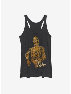 Star Wars Episode IX The Rise Of Skywalker C3PO Stay Golden Womens Tank Top, , hi-res