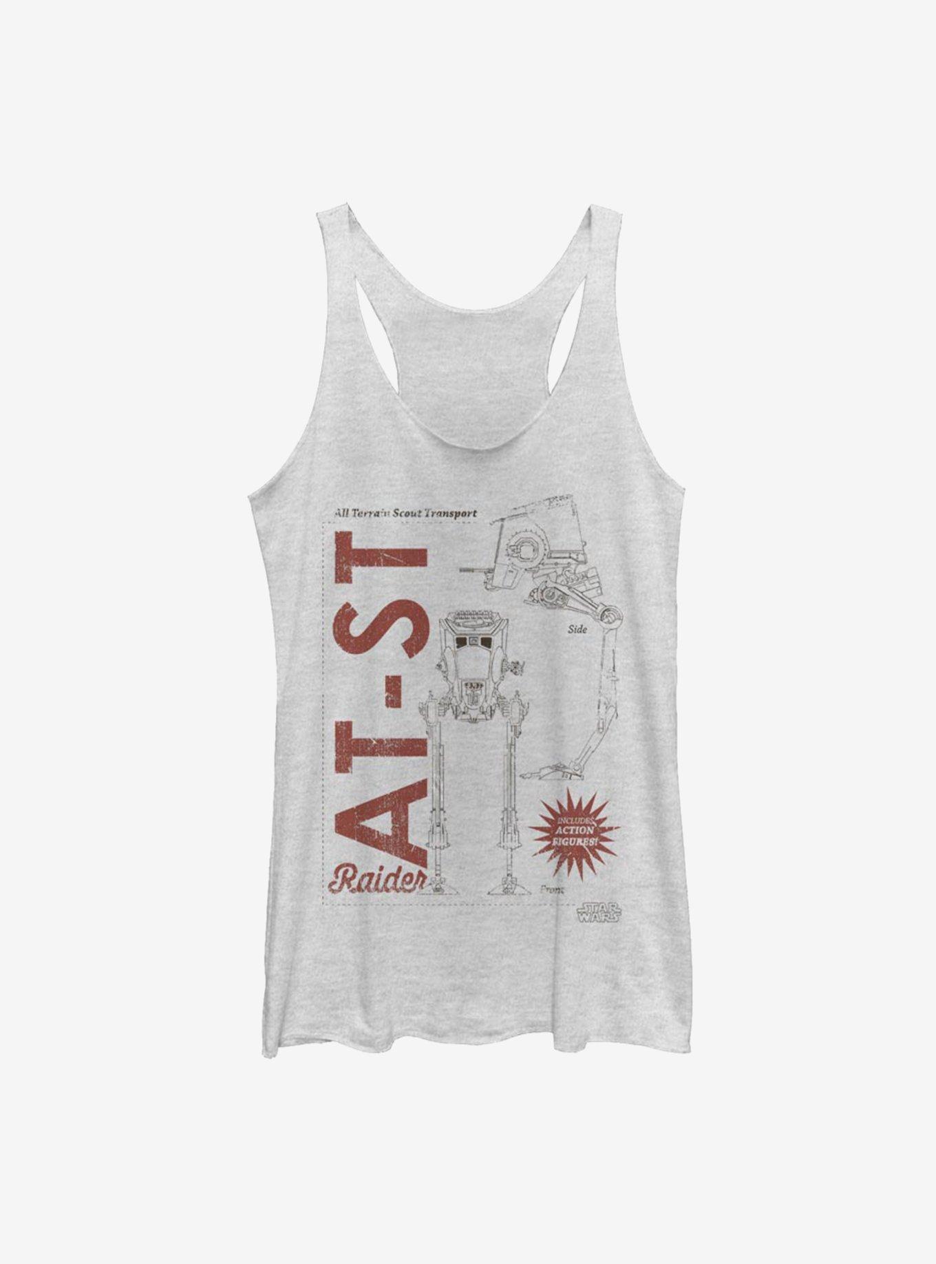 Star Wars The Mandalorian AT-ST Womens Tank Top, WHITE HTR, hi-res