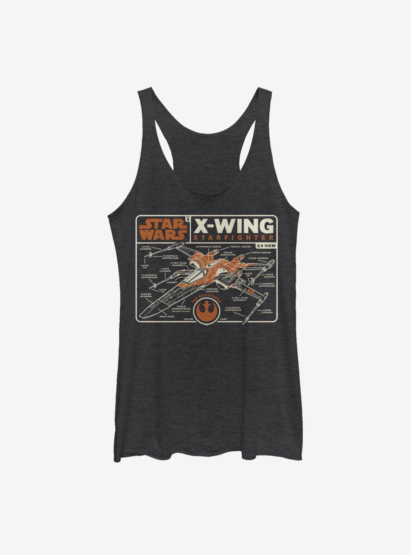 Star Wars Episode IX The Rise Of Skywalker Starfigher Schematic Womens Tank Top, , hi-res