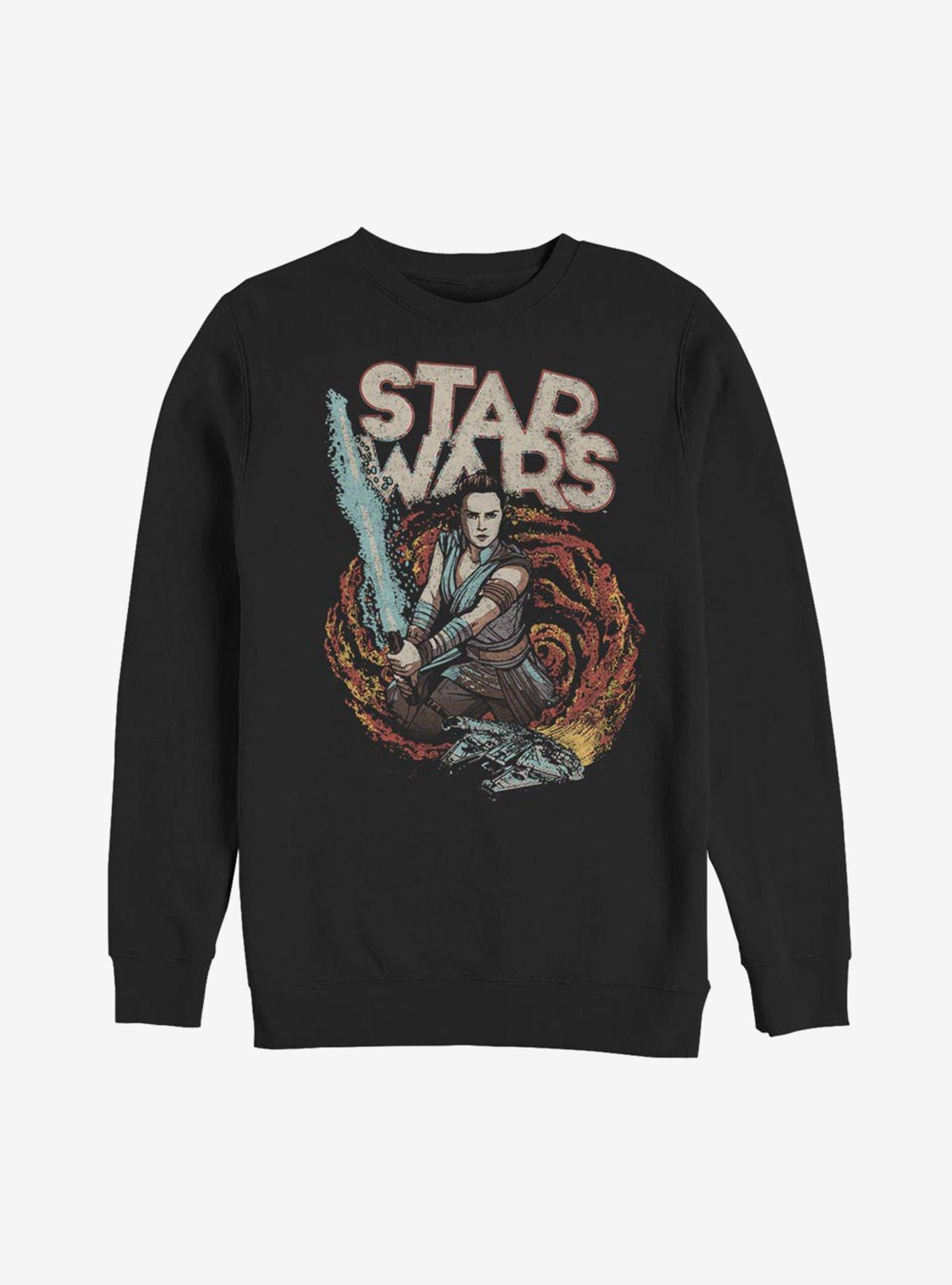 Star Wars Episode IX The Rise Of Skywalker Comic Art Sweatshirt, BLACK, hi-res