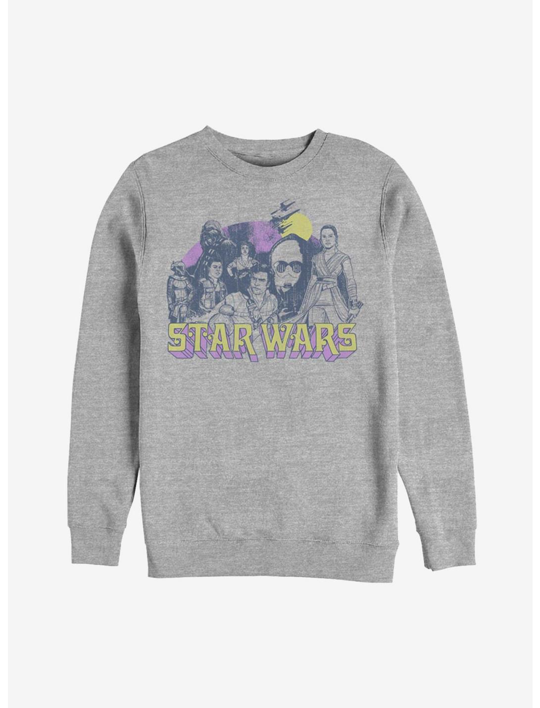 Star Wars Episode IX The Rise Of Skywalker Retro Rebel Sweatshirt, ATH HTR, hi-res