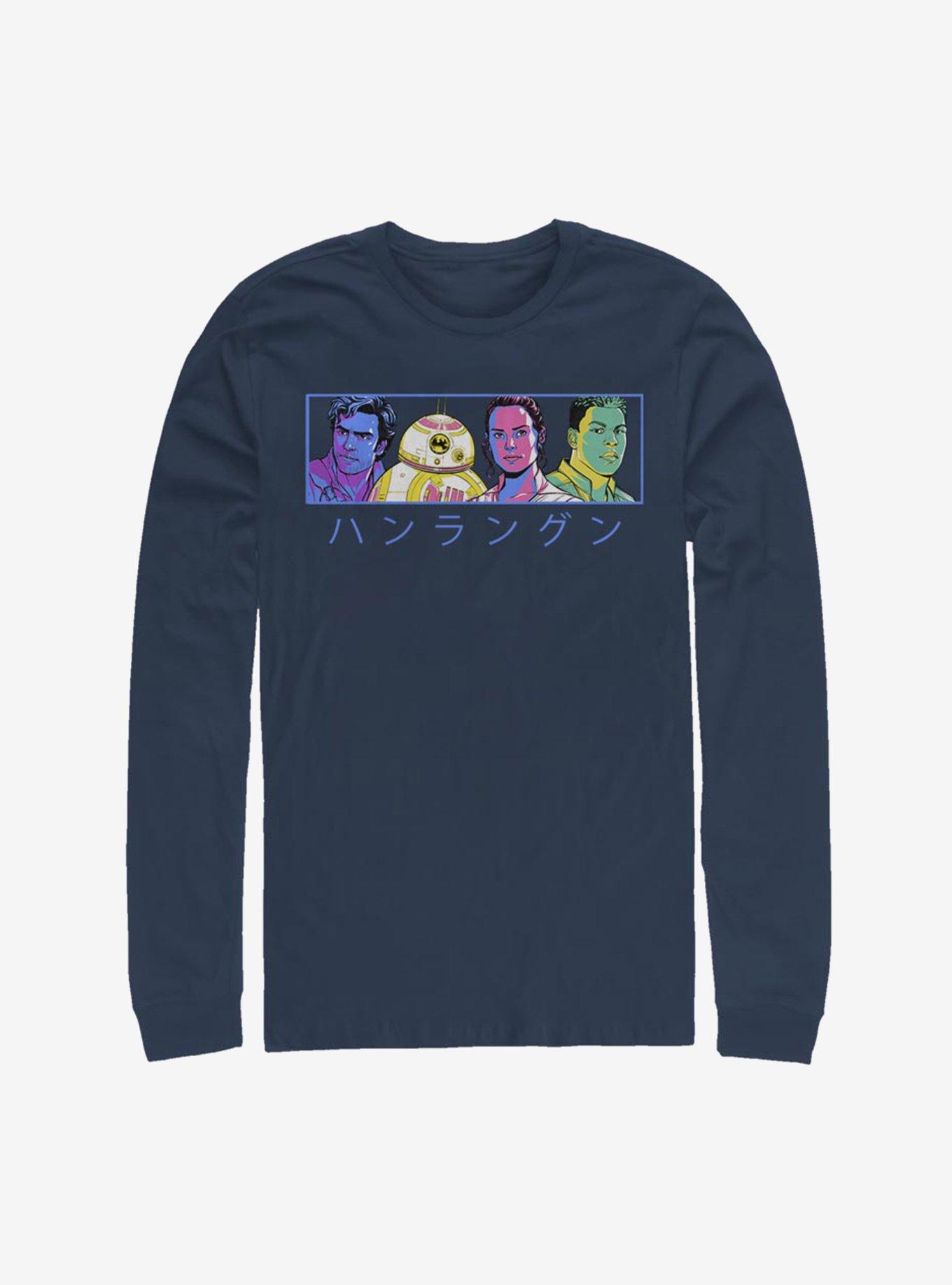 Star Wars Episode IX: The Rise Of Skywalker Line Up Japanese Text Long-Sleeve T-Shirt, , hi-res