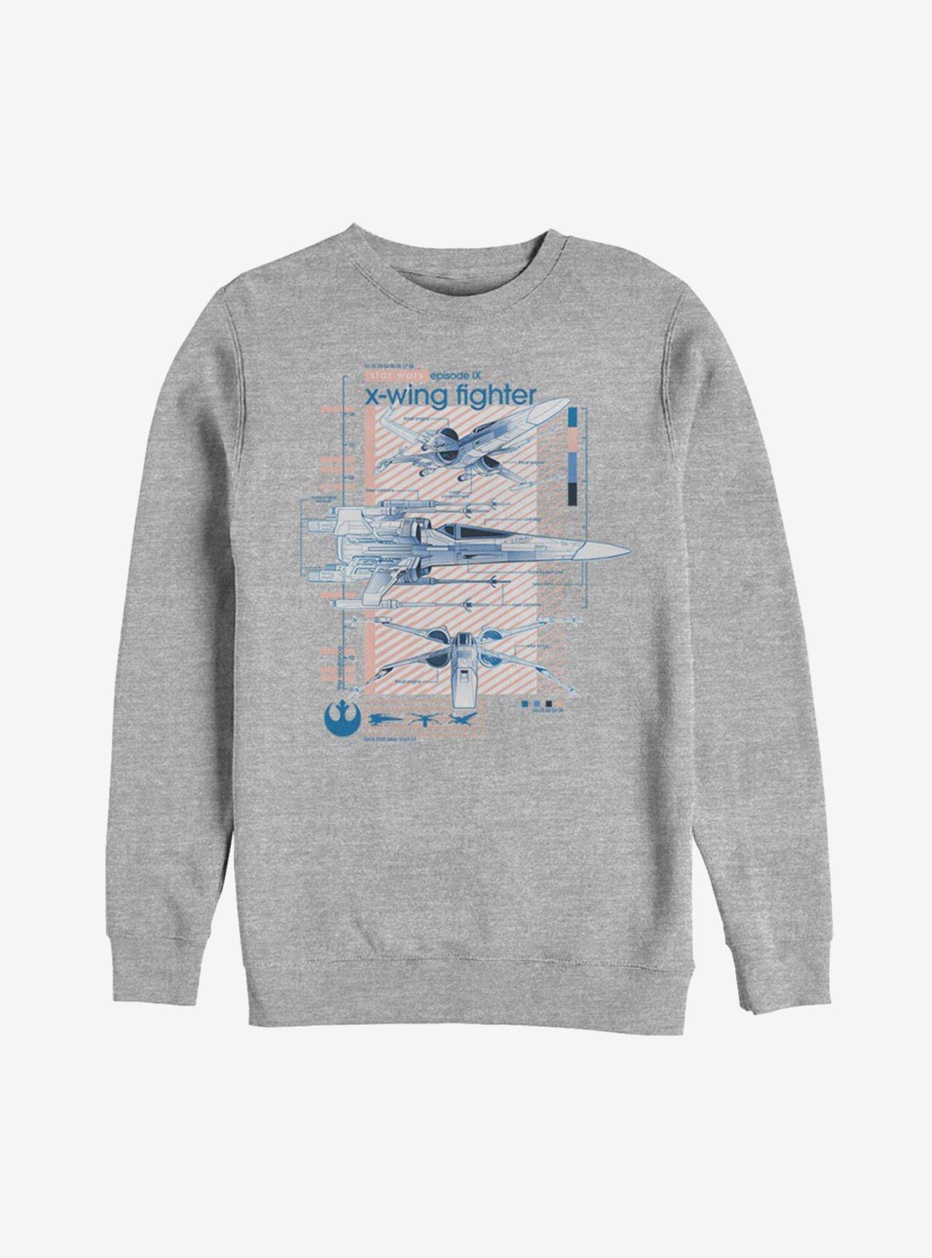 Star Wars Episode IX The Rise Of Skywalker X-Wing Fighters Ninety Sweatshirt, , hi-res