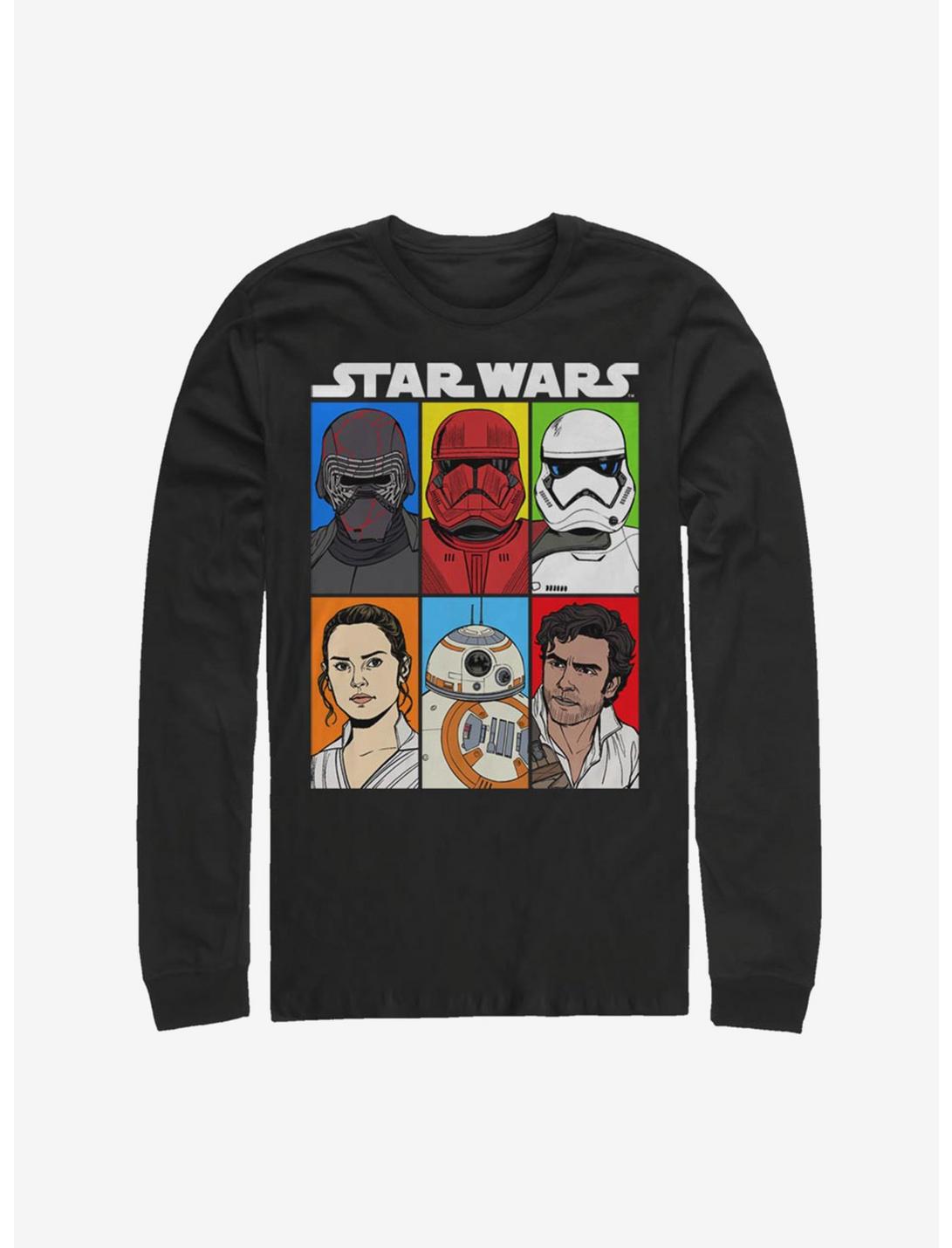 Star Wars Episode IX The Rise Of Skywalker Friends And Foes Long-Sleeve T-Shirt, BLACK, hi-res