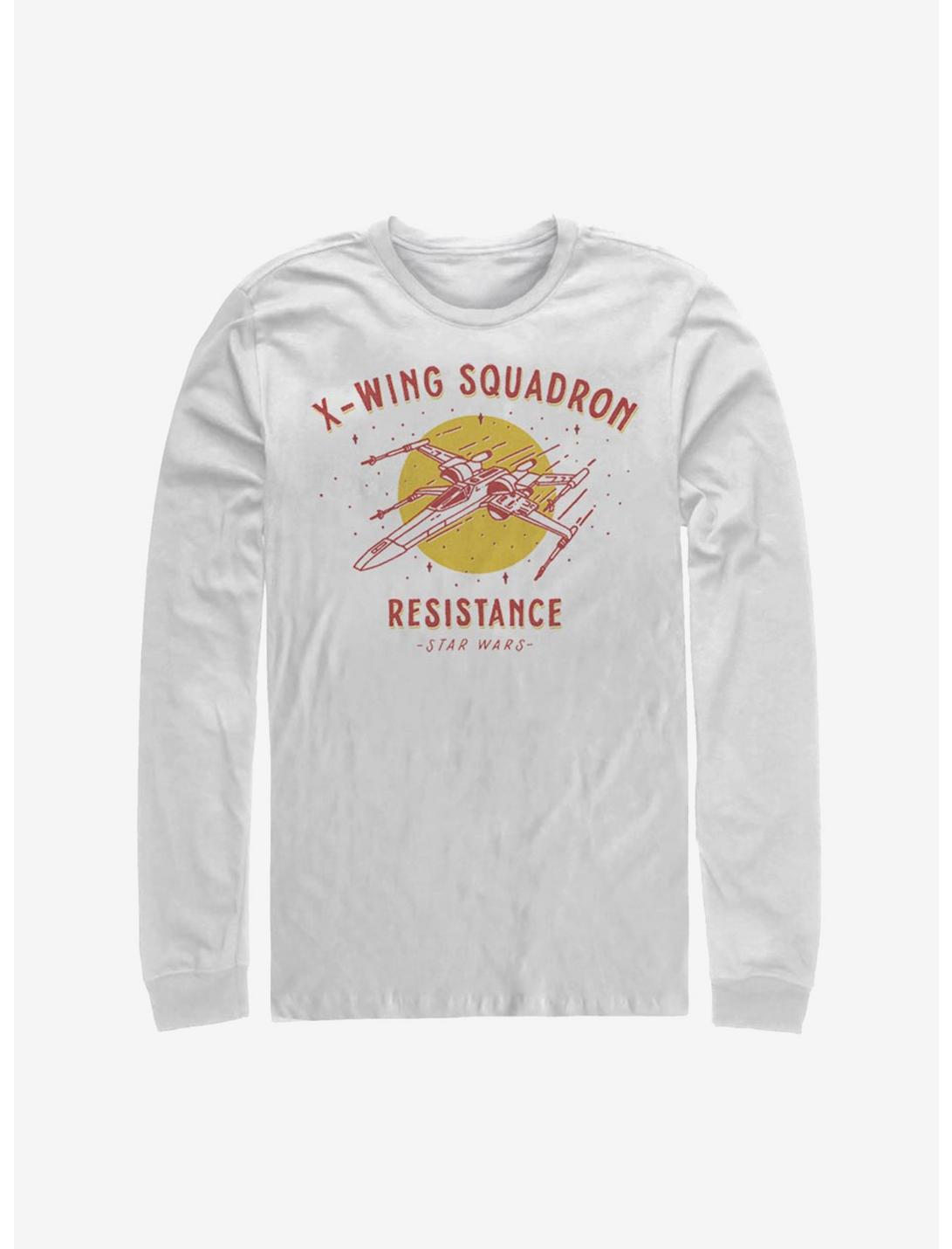 Star Wars Episode IX The Rise Of Skywalker X-Wing Squadron Resistance Long-Sleeve T-Shirt, WHITE, hi-res