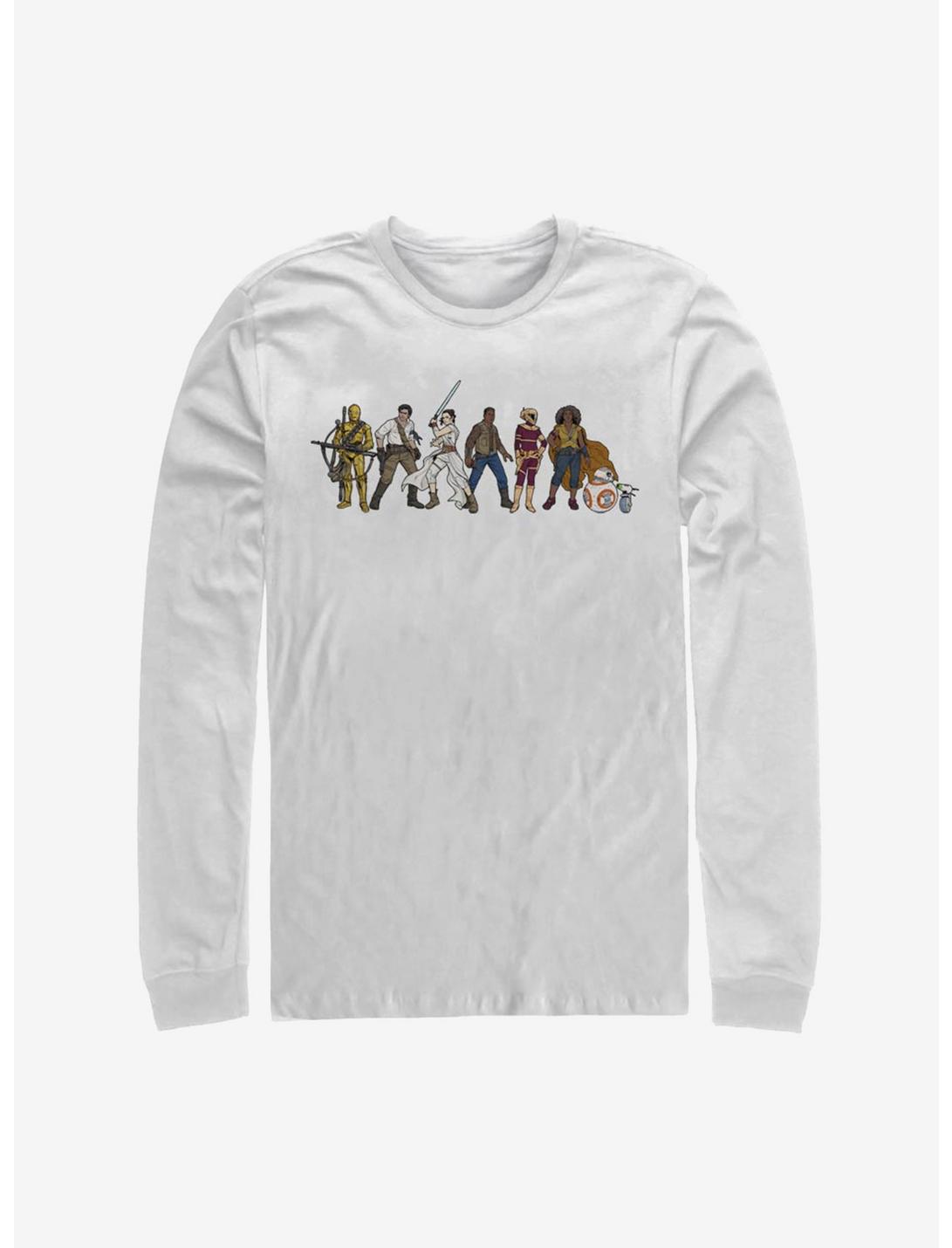 Star Wars Episode IX The Rise Of Skywalker Resistance Lineup Long-Sleeve T-Shirt, WHITE, hi-res