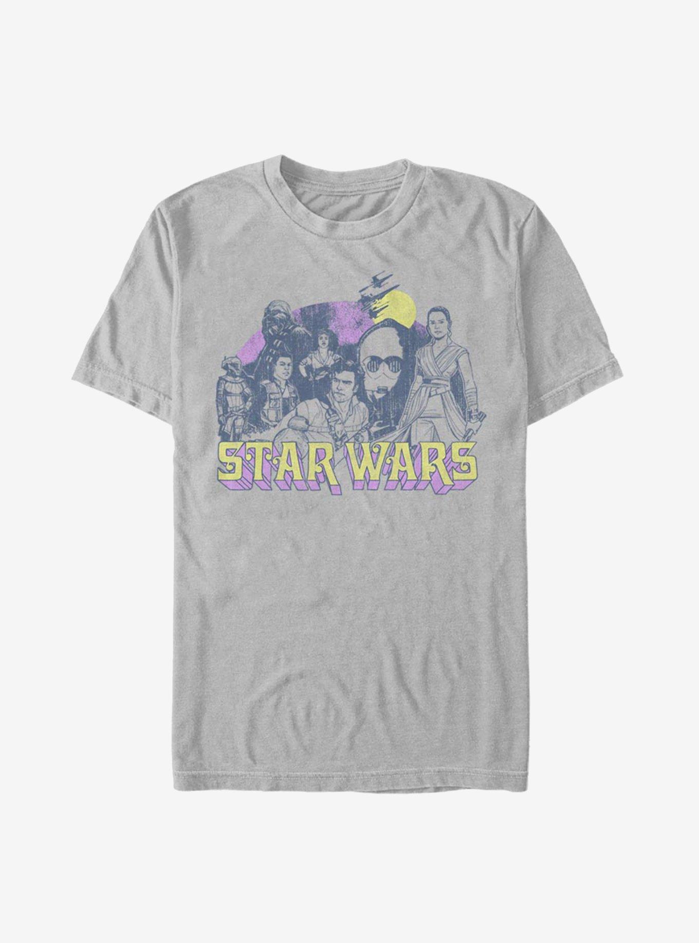 Star Wars Episode IX The Rise Of Skywalker Retro Rebel T-Shirt, SILVER, hi-res