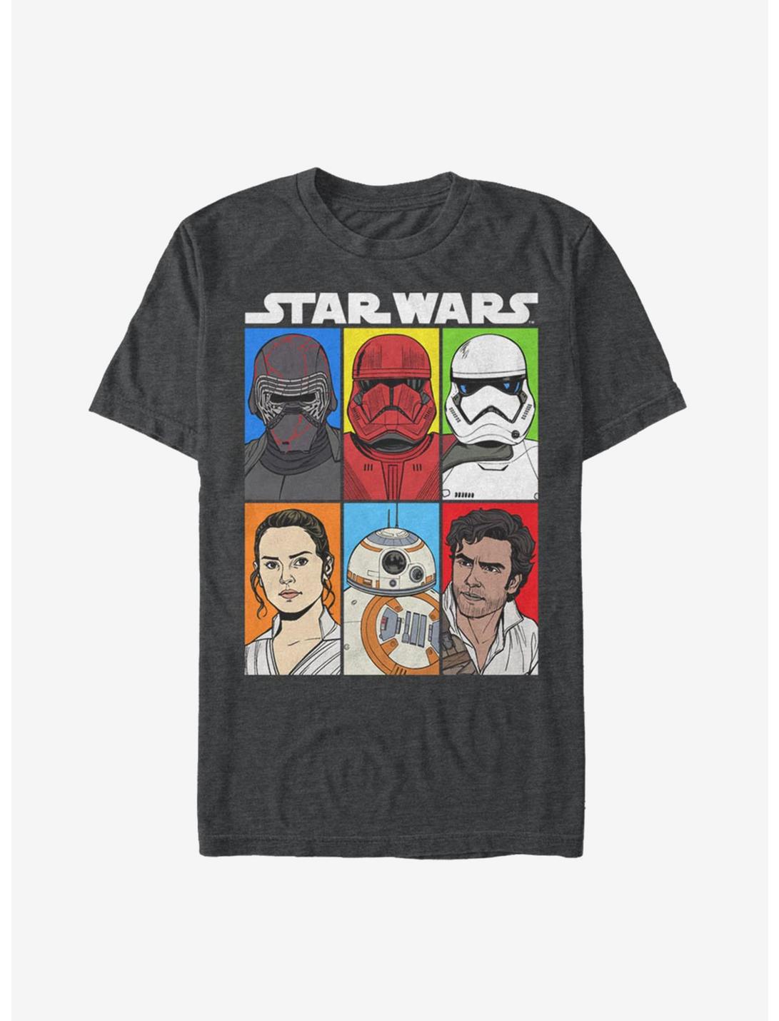 Star Wars Episode IX The Rise Of Skywalker Friends And Foes T-Shirt, DARK CHARCOAL, hi-res