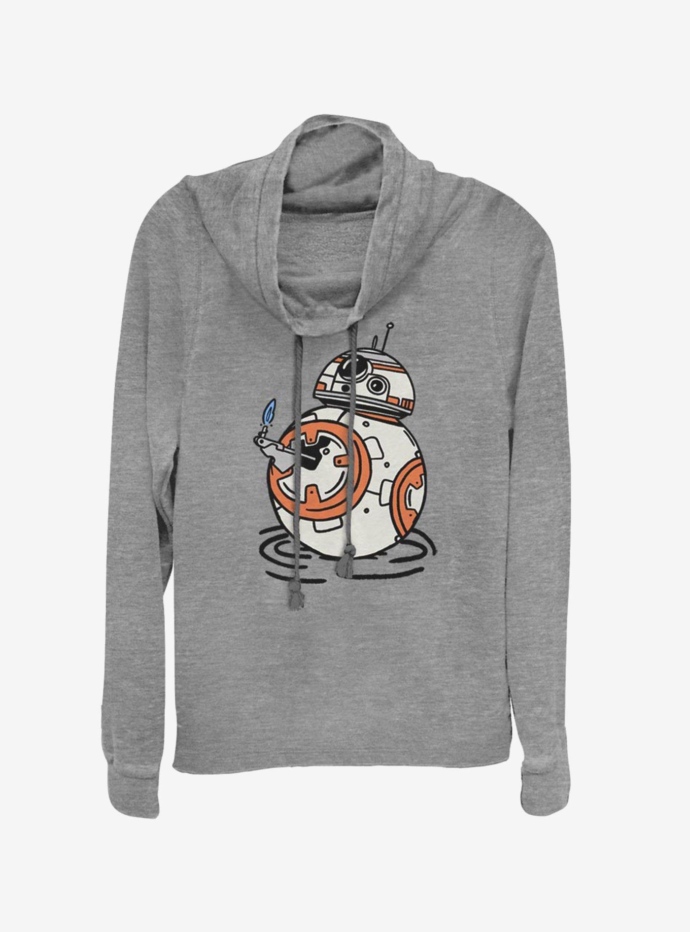 Star Wars Episode IX The Rise Of Skywalker BB Doodles Cowlneck Long-Sleeve Womens Top, , hi-res