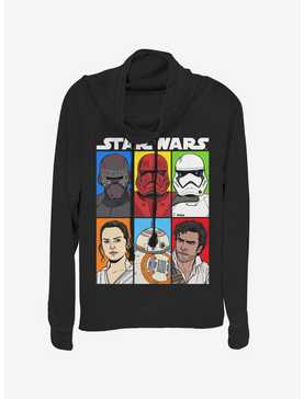 Star Wars Episode IX The Rise Of Skywalker Friends And Foes Cowlneck Long-Sleeve Womens Top, , hi-res