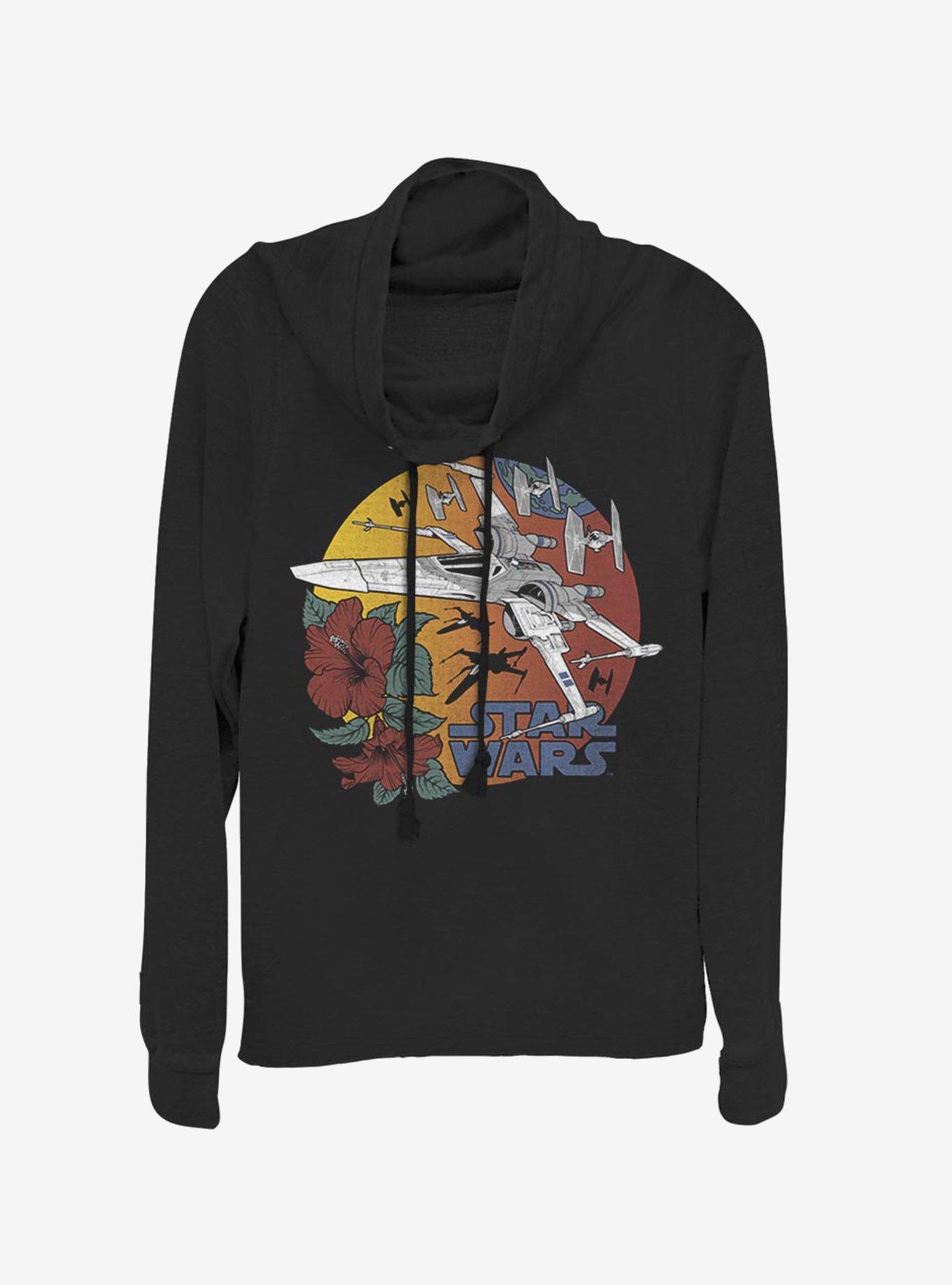 Star Wars Episode IX The Rise Of Skywalker Punch It Cowlneck Long-Sleeve Womens Top, , hi-res