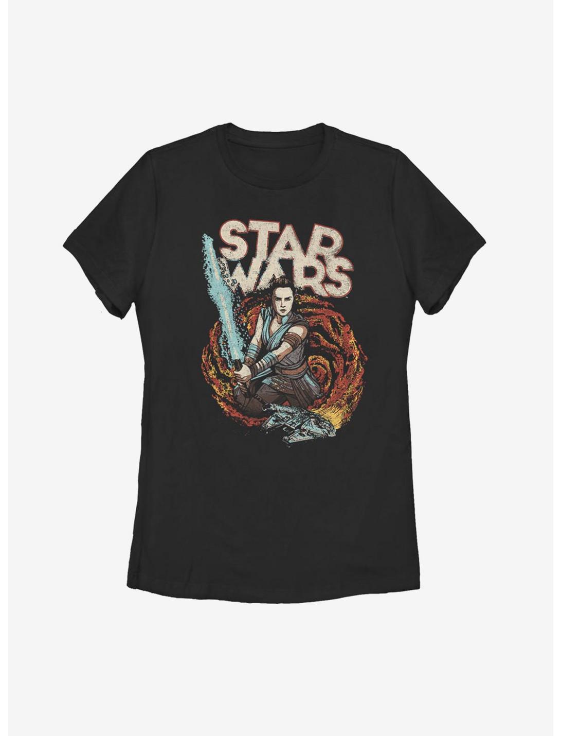 Star Wars Episode IX The Rise Of Skywalker Comic Art Womens T-Shirt, BLACK, hi-res