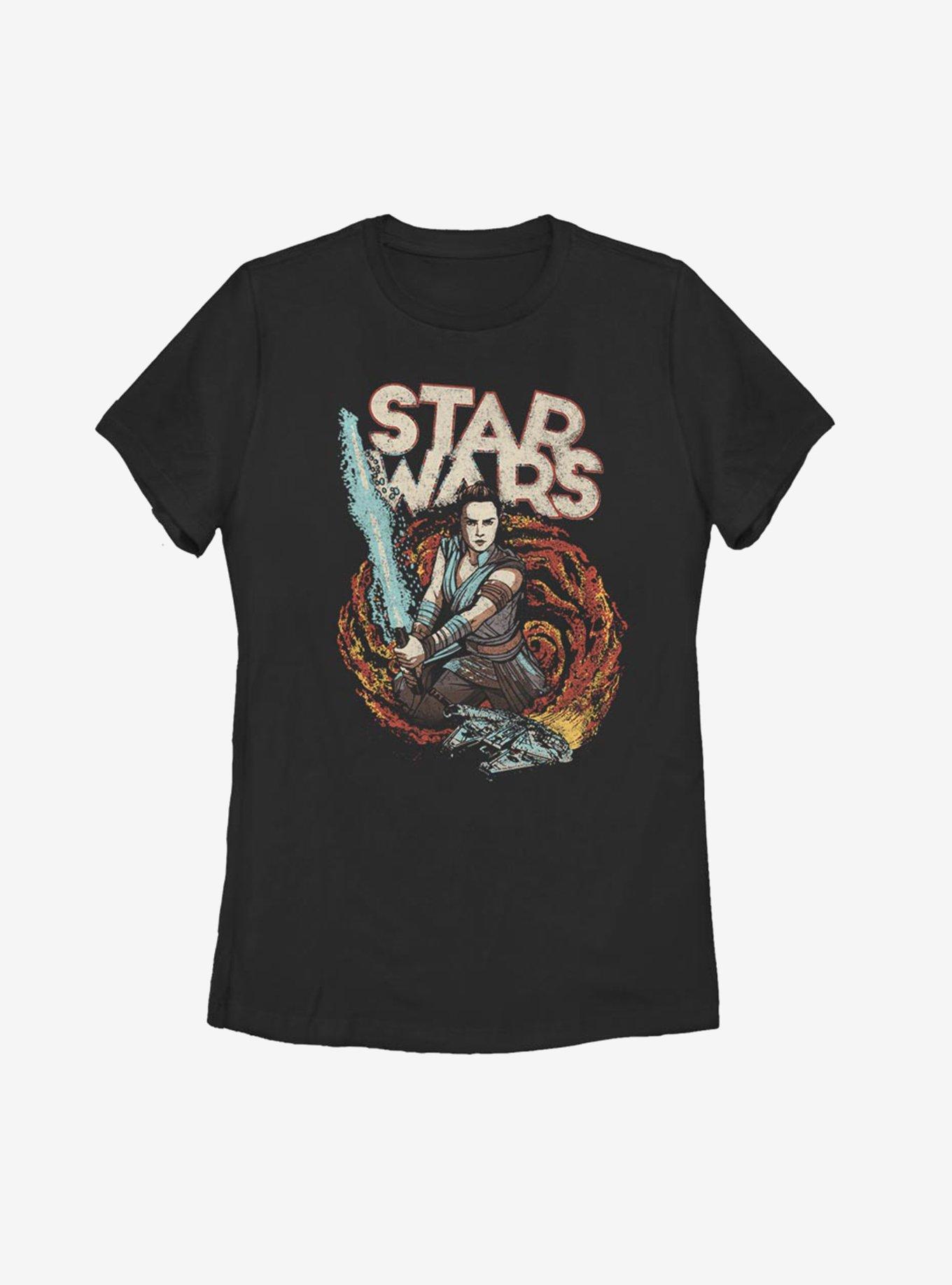 Star Wars Episode IX The Rise Of Skywalker Comic Art Womens T-Shirt, BLACK, hi-res