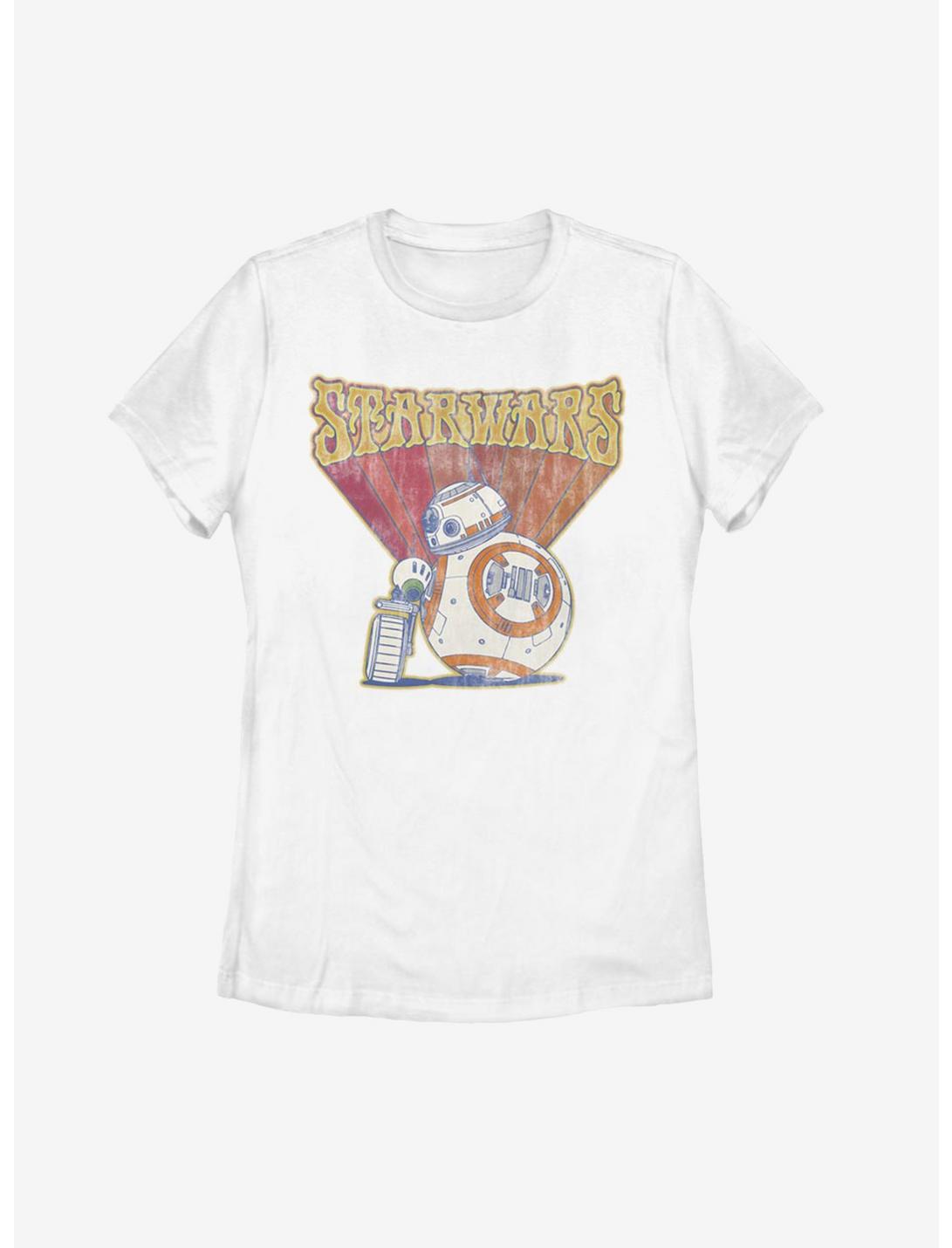 Star Wars Episode IX The Rise Of Skywalker BB8 Retro Womens T-Shirt, WHITE, hi-res