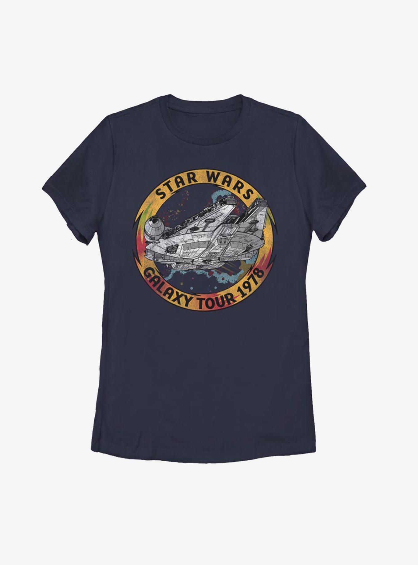 Star Wars Episode IX The Rise Of Skywalker Galaxy Tour Womens T-Shirt, NAVY, hi-res