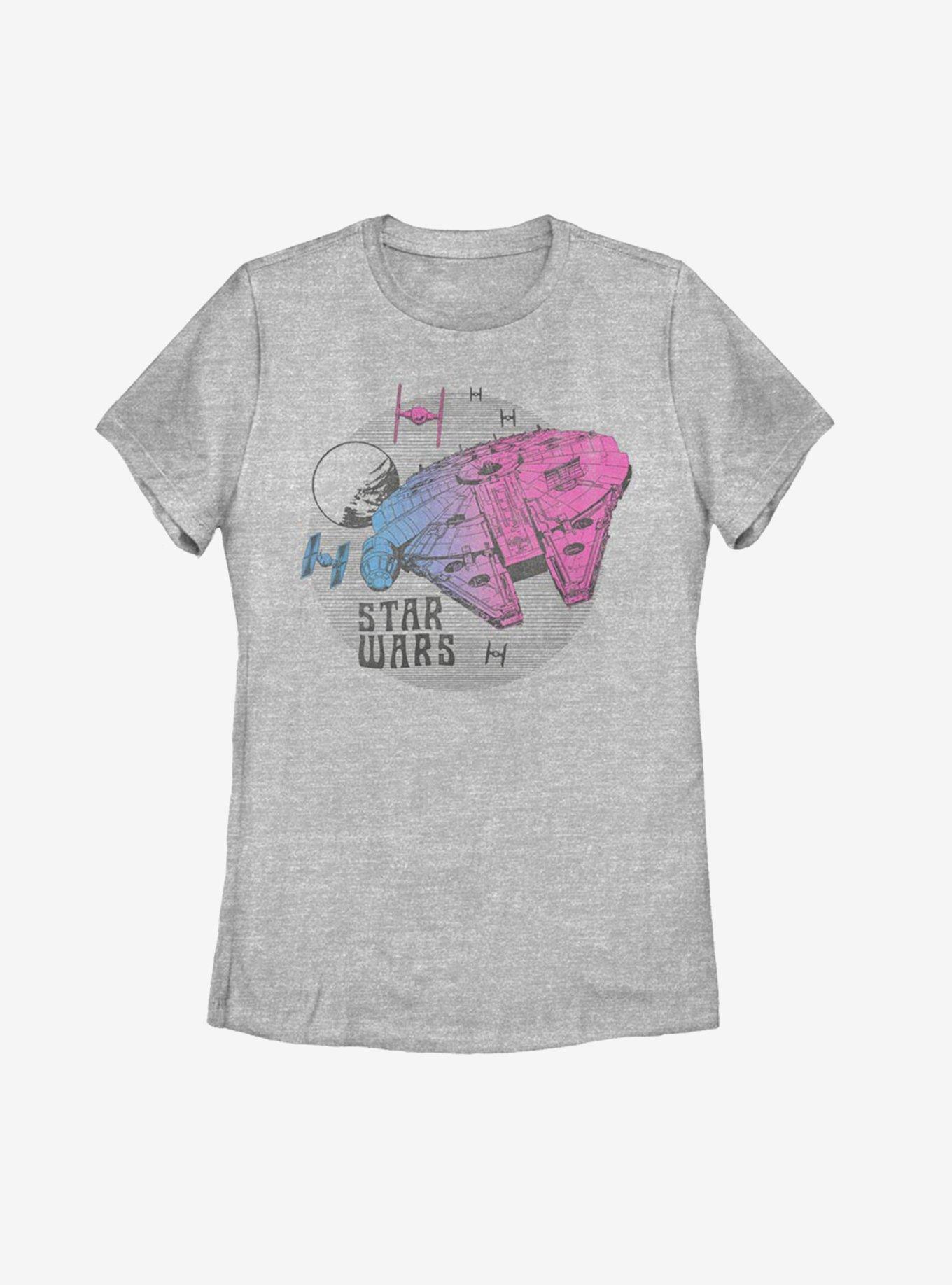 Star Wars Episode IX The Rise Of Skywalker Neon Ship Womens T-Shirt, , hi-res