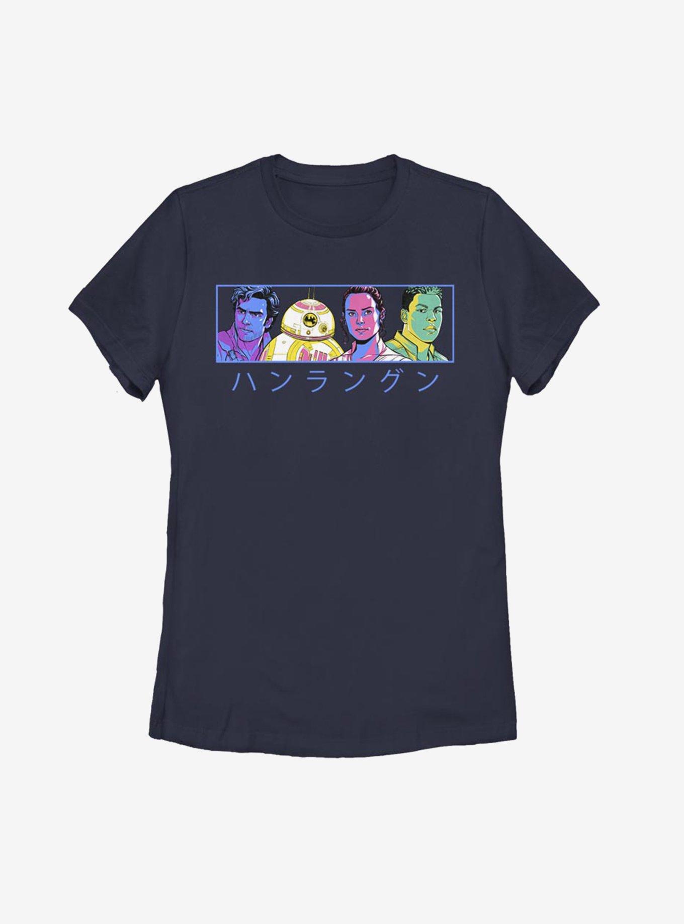 Star Wars Episode IX: The Rise Of Skywalker Line Up Japanese Text Womens T-Shirt, , hi-res