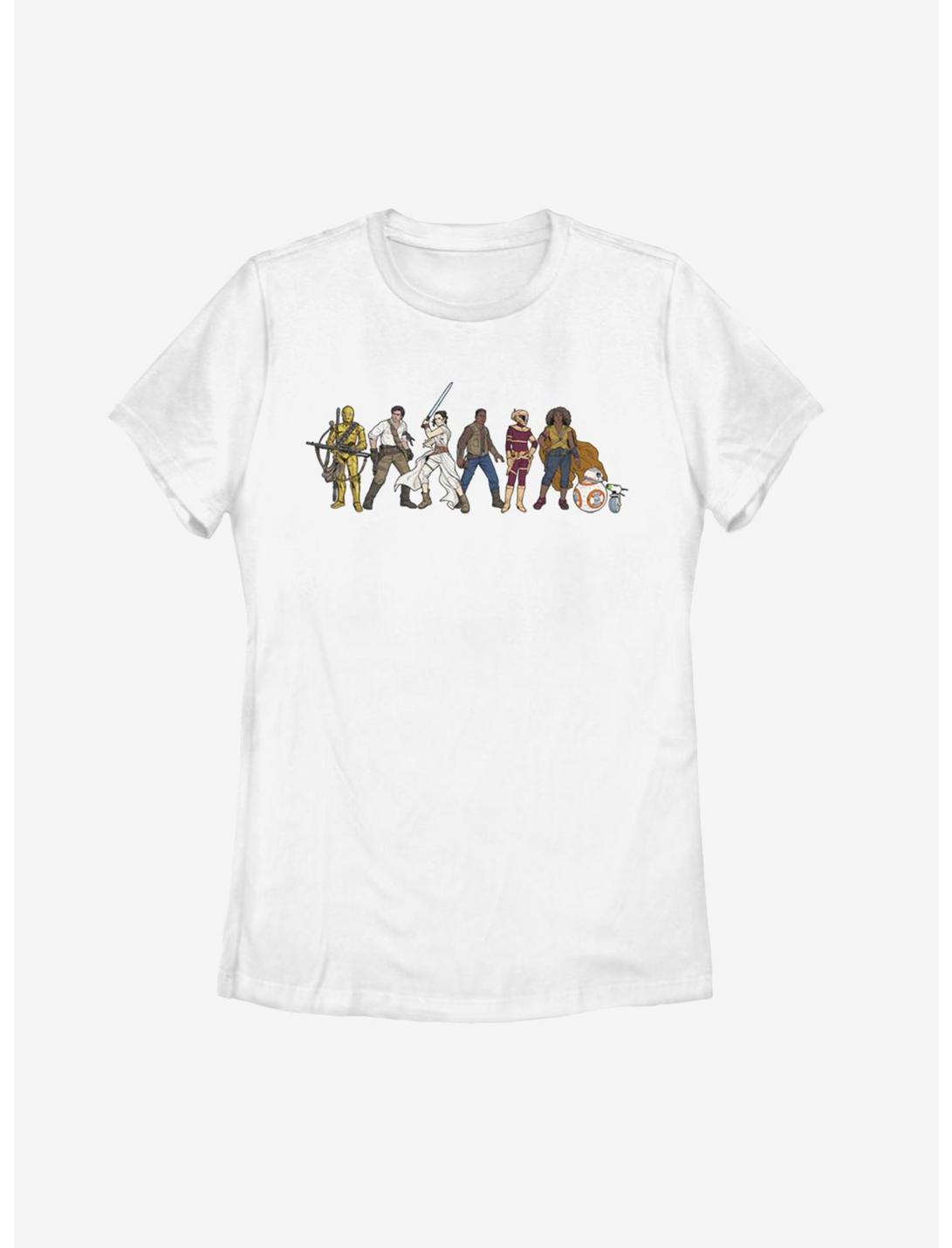 Star Wars Episode IX The Rise Of Skywalker Resistance Lineup Womens T-Shirt, WHITE, hi-res