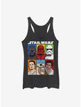 Star Wars Episode IX The Rise Of Skywalker Friends And Foes Womens Tank Top, BLK HTR, hi-res