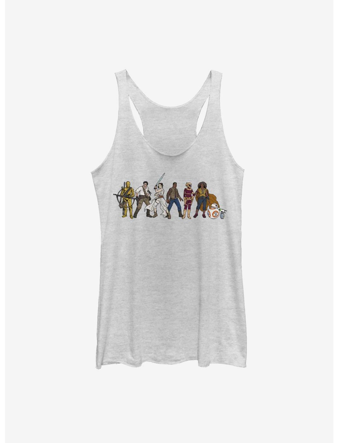 Star Wars Episode IX The Rise Of Skywalker Resistance Lineup Womens Tank Top, WHITE HTR, hi-res