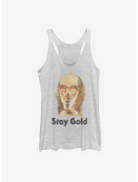 Star Wars Episode IX The Rise Of Skywalker Stay Gold Womens Tank Top, , hi-res
