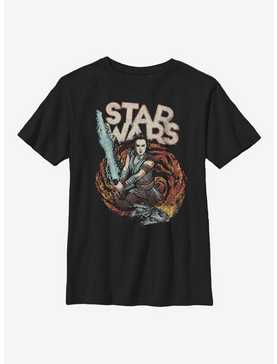 Star Wars Episode IX The Rise Of Skywalker Comic Art Youth T-Shirt, , hi-res