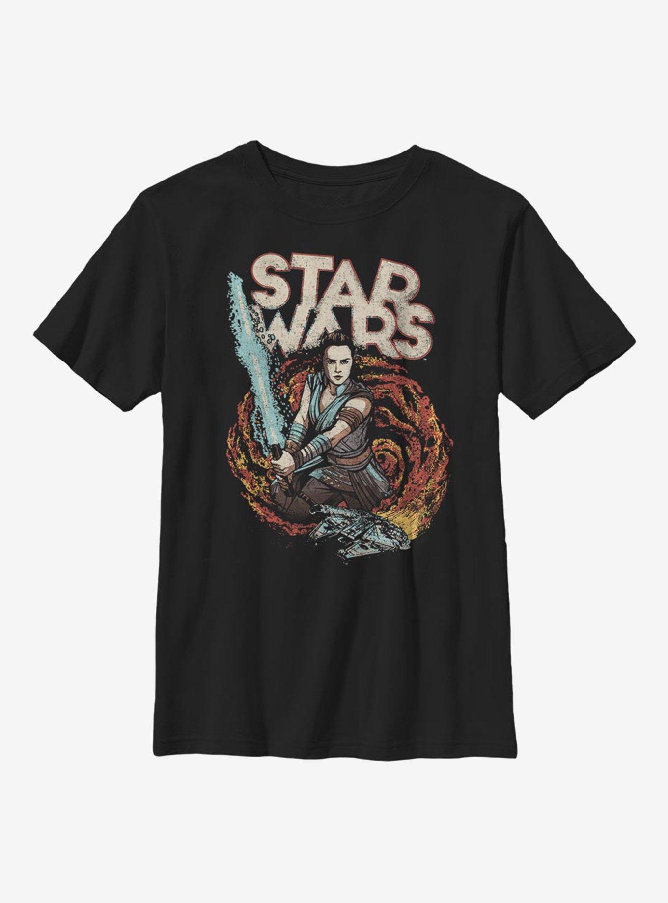 Star Wars Episode IX The Rise Of Skywalker Comic Art Youth T-Shirt, , hi-res