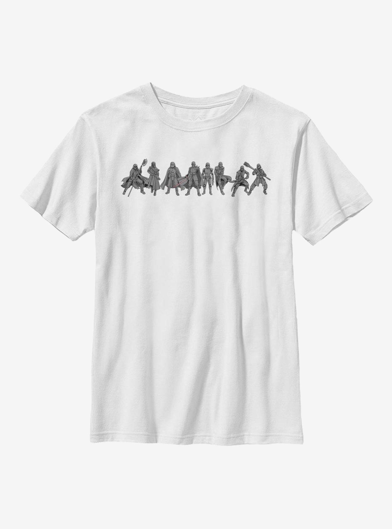 Star Wars Episode IX The Rise Of Skywalker New Order Lineup Youth T-Shirt, WHITE, hi-res