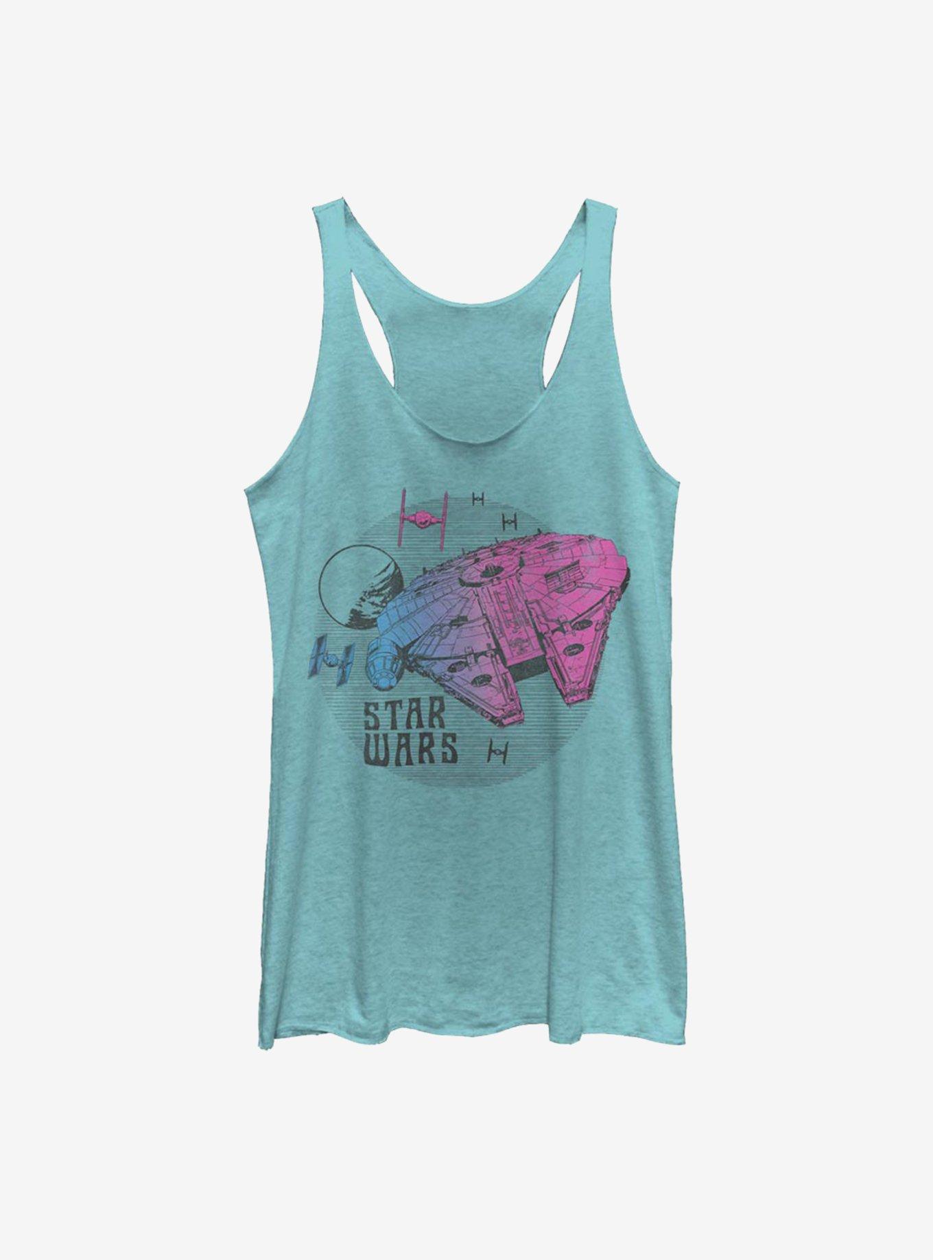 Star Wars Episode IX The Rise Of Skywalker Neon Ship Womens Tank Top, , hi-res