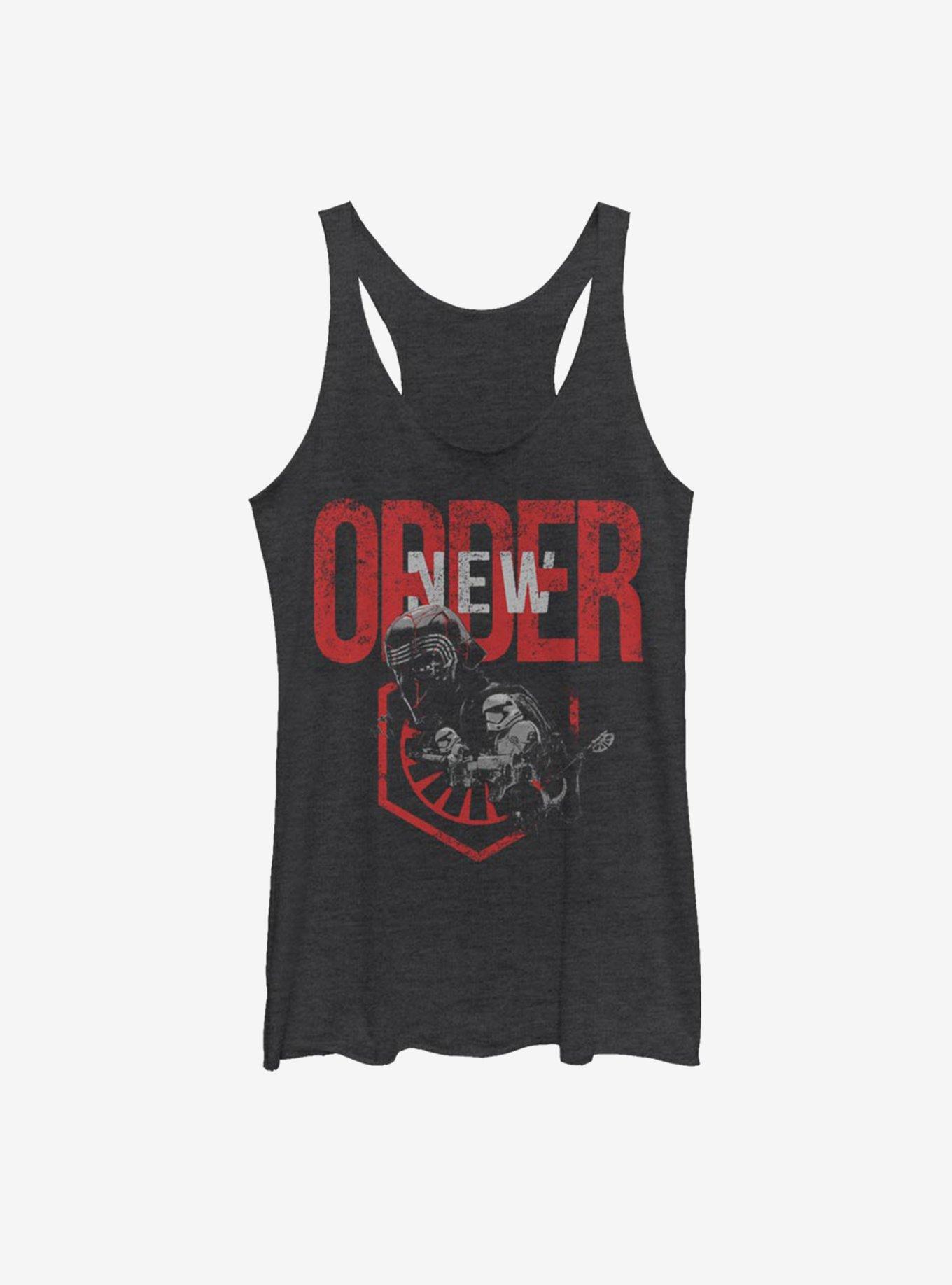 Star Wars Episode IX The Rise Of Skywalker New World Order Womens Tank Top, BLK HTR, hi-res view 1