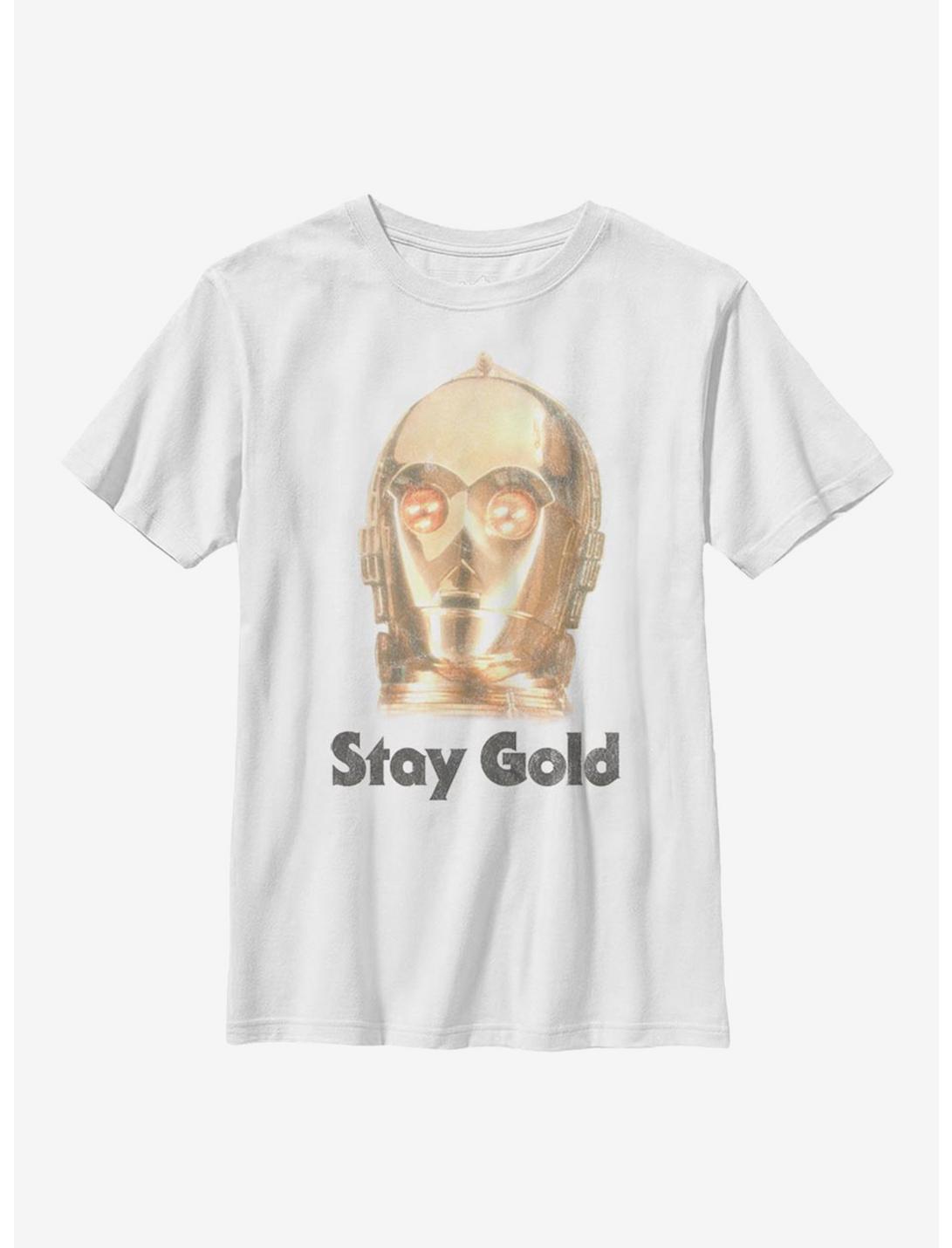 Star Wars Episode IX The Rise Of Skywalker Stay Gold Youth T-Shirt, WHITE, hi-res