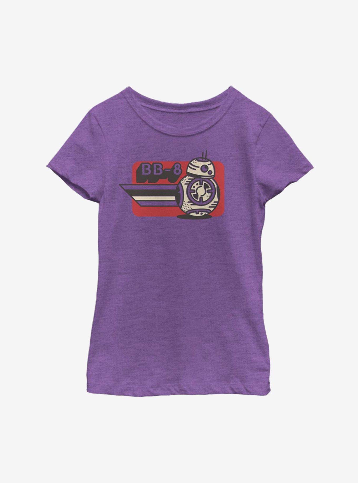 Star Wars Episode IX The Rise Of Skywalker Vintage BB-8 Youth Girls T-Shirt, PURPLE BERRY, hi-res