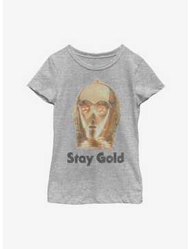 Star Wars Episode IX The Rise Of Skywalker Stay Gold Youth Girls T-Shirt, , hi-res