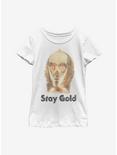 Star Wars Episode IX The Rise Of Skywalker Stay Gold Youth Girls T-Shirt, WHITE, hi-res