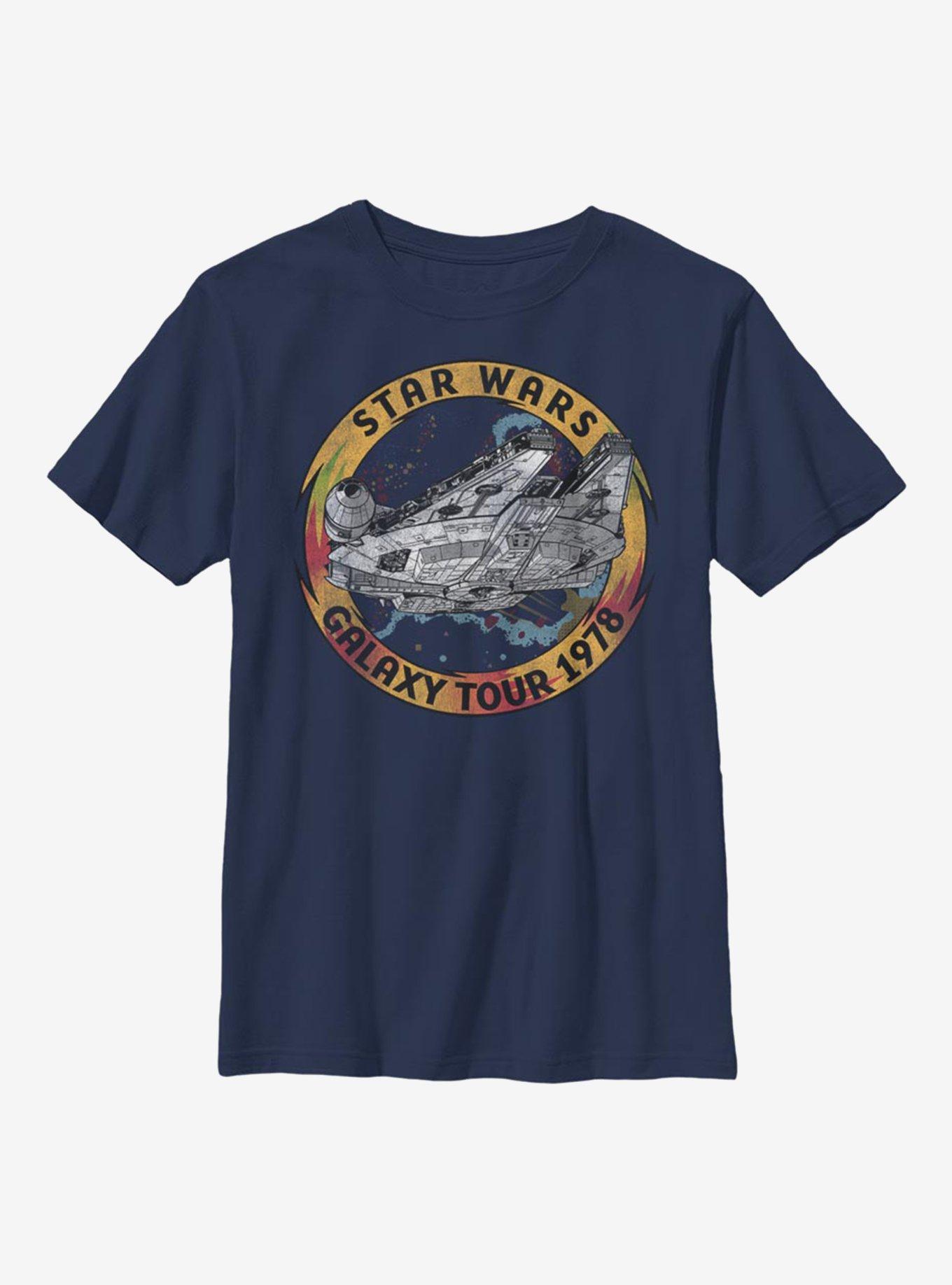 Star Wars Episode IX The Rise Of Skywalker Galaxy Tour Youth T-Shirt, NAVY, hi-res