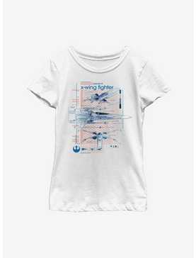 Star Wars Episode IX The Rise Of Skywalker X-Wing Fighters Ninety Youth Girls T-Shirt, , hi-res