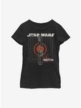 Star Wars Episode IX The Rise Of Skywalker Kyber Crystal Youth Girls T-Shirt, BLACK, hi-res