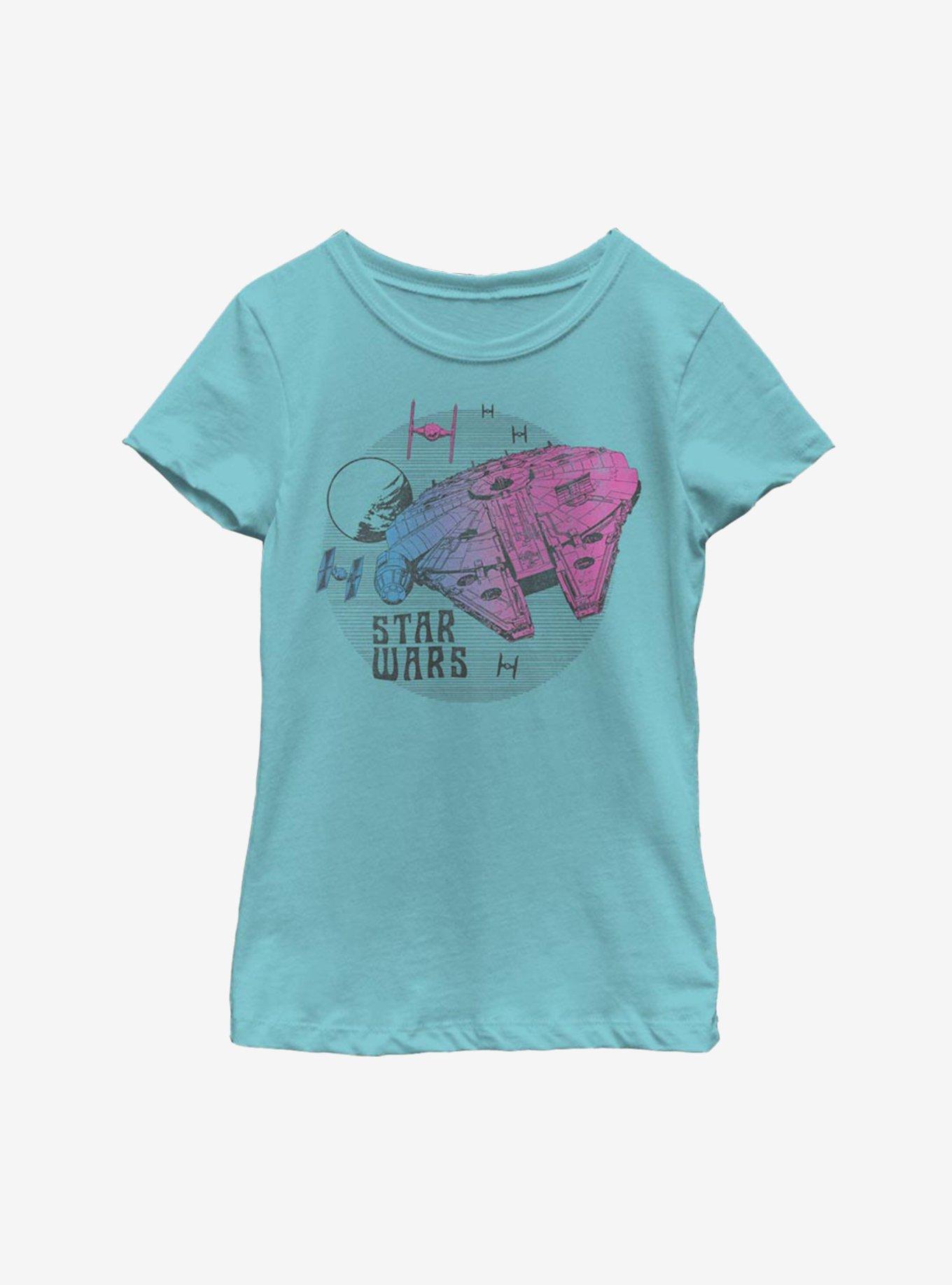 Star Wars Episode IX The Rise Of Skywalker Neon Ship Youth Girls T-Shirt, , hi-res